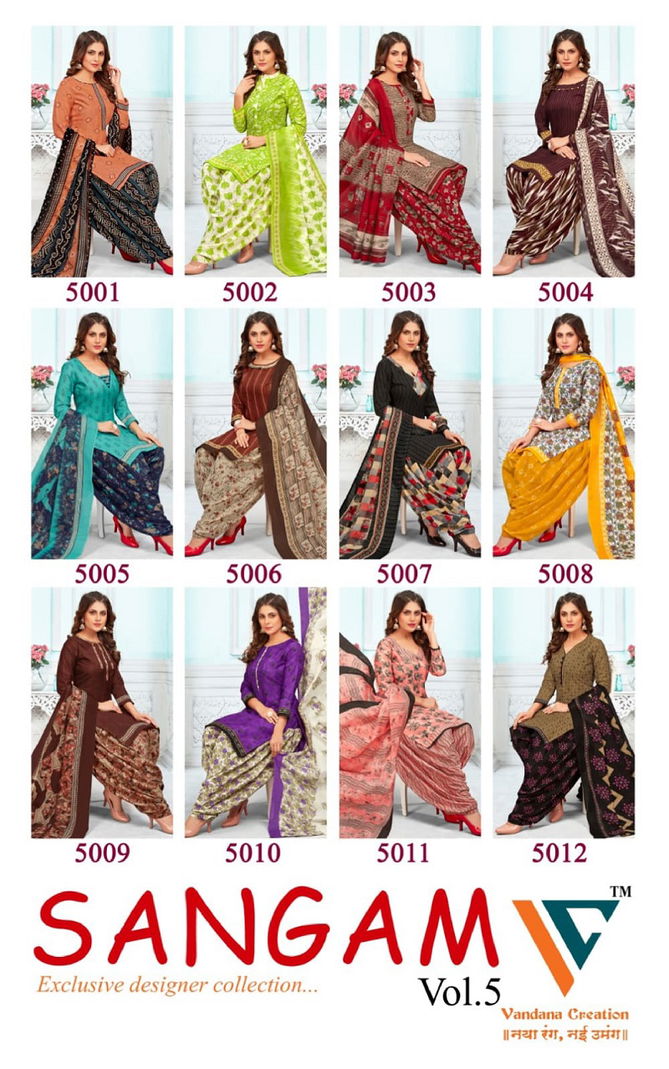 Vandana Sangam Vol 5 Printed Cotton Dress Material
